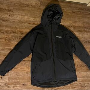 Columbia heavy winter jacket, black, size medium